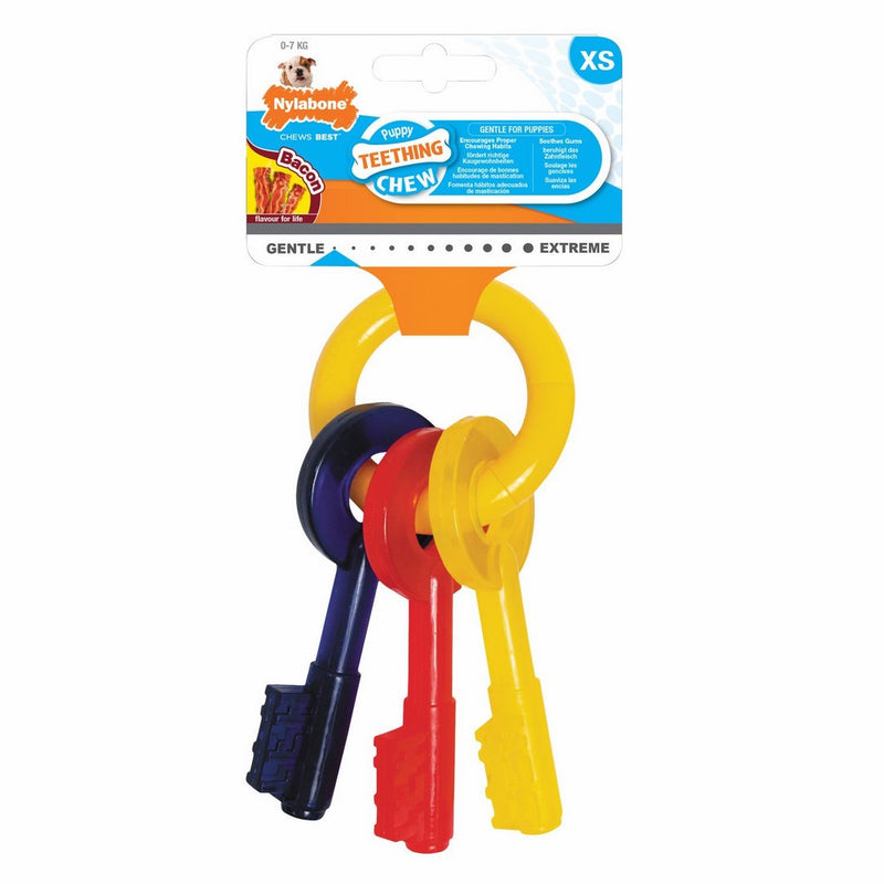 Nylabone Just For Puppies Extra Small Key Ring Bone Puppy Dog Teething Chew Toy
