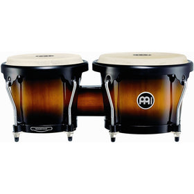 Meinl Percussion HB100VSB Standard Size Rubber Wood Bongos with Natural Skin Heads, Vintage Sunburst (VIDEO)