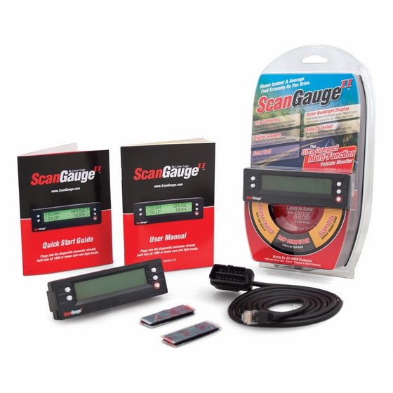 ScanGauge II Ultra Compact 3-in-1 Automotive Computer with Customizable Real-Time Fuel Economy Digital Gauges