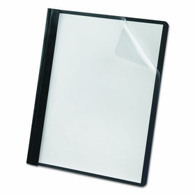 Oxford Premium Clear Front Report Covers, Letter Size, Black, 25 per Pack (58806EE)