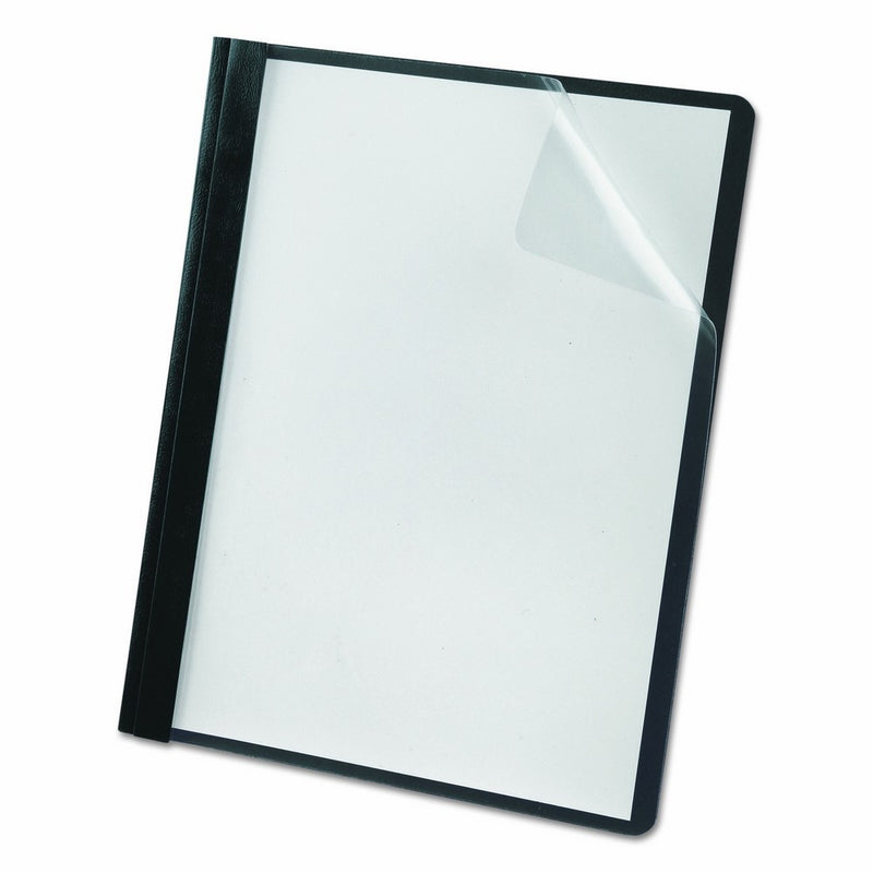 Oxford Premium Clear Front Report Covers, Letter Size, Black, 25 per Pack (58806EE)