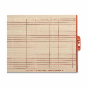Smead End Tab Out Guides with Printed Form, 1/5-Cut Tab Center Position, Legal Size, Manila, 100 per Box (63910)