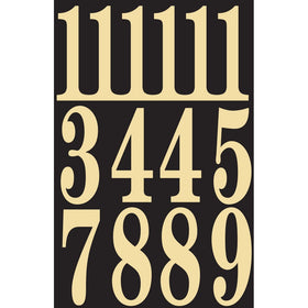 Hy-Ko MM-5N Self-Stick Numbers, 3", Black/Gold