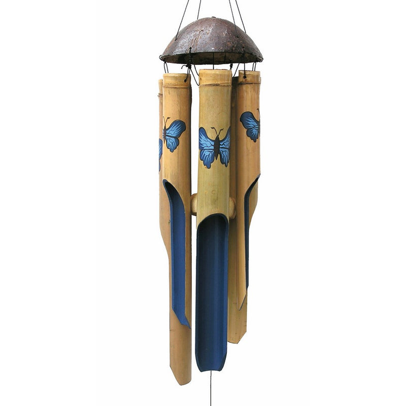 Cohasset 126 Small Butterfly Wind Chime, Blue