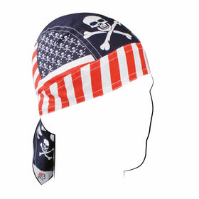 Zanheadgear Z537 Flydanna Bandanna, 100% Cotton, Patriotic Skull