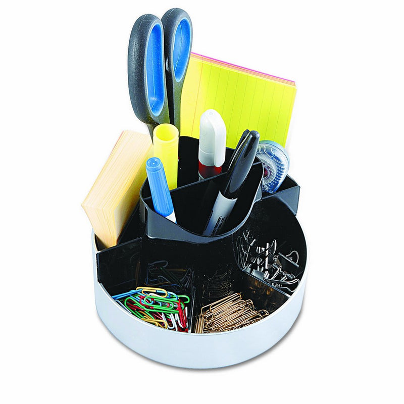 Kantek Rotating Desktop Organizer, 4.4 x 6 x 6 Inches, Black (ORG620)