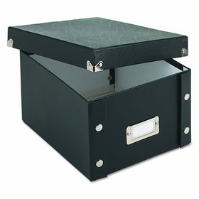 Snap-N-Store SNS01647 Collapsible Index Card File Box, Holds 1,100 5 x 8 Cards, Black
