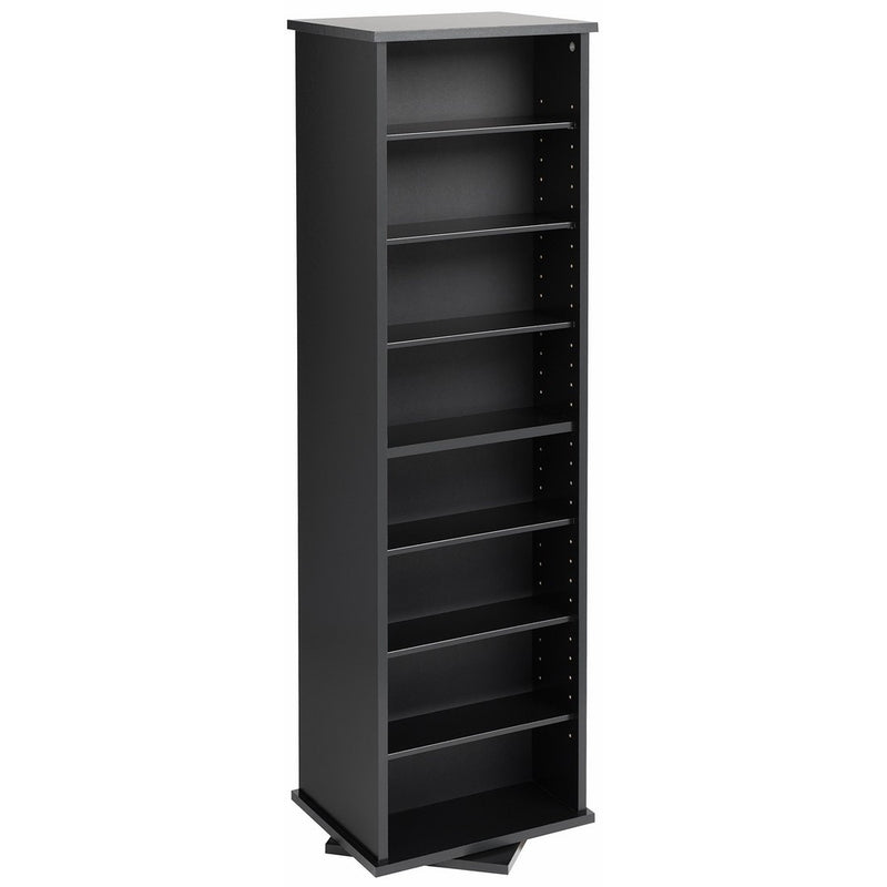 Prepac Two-Sided Spinning Tower Storage Cabinet, Black