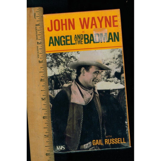 ANGEL AND THE BADMAN. JOHN WAYNE. WITH GAIL RUSSELL VHS. BLACK AND WHITE. GOODTIMES HOME VIDEO 1984. NEW.