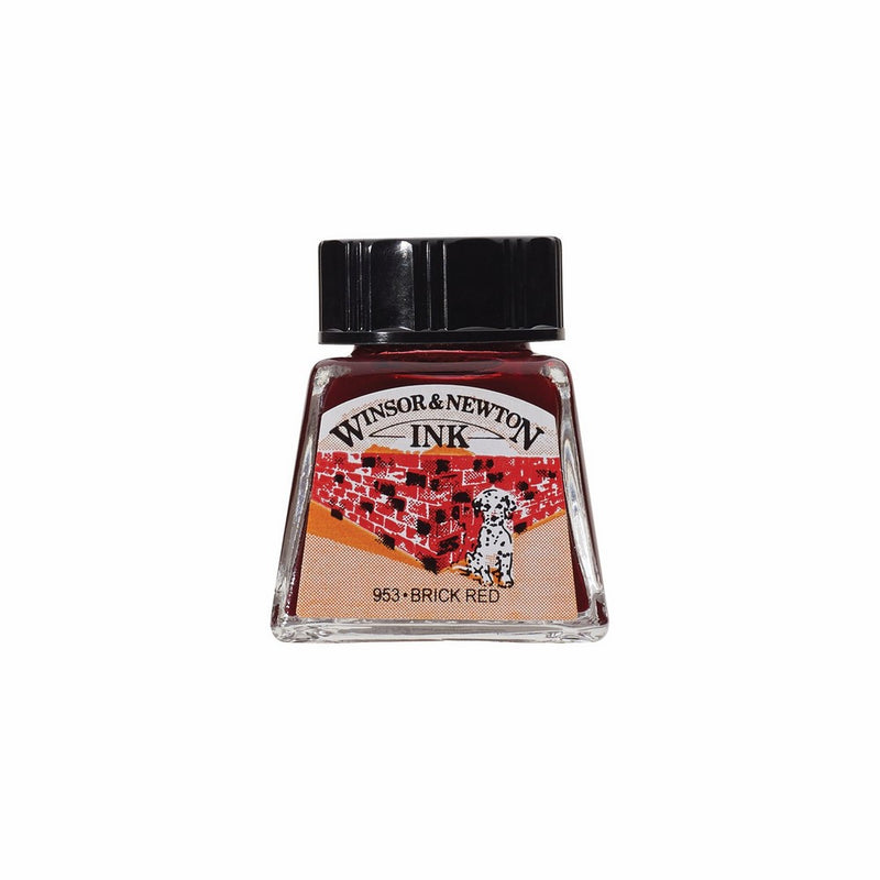 Winsor & Newton Drawing Ink Bottle, 14ml, Brick Red