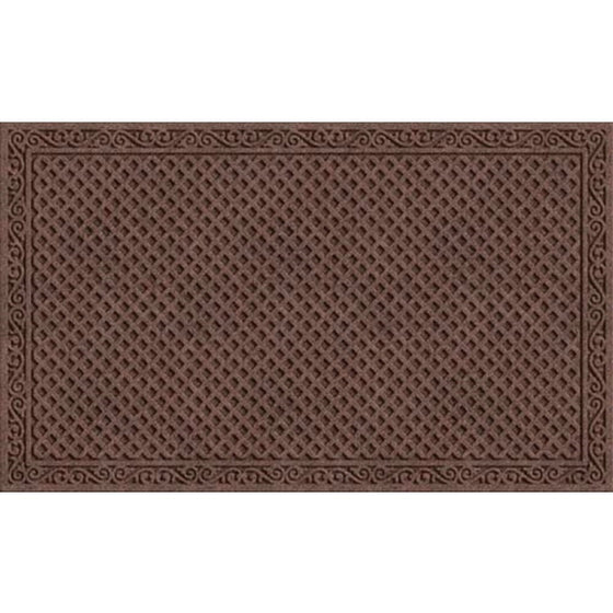 Apache Mills Textures Iron Lattice Entrance Mat, Walnut, 18-Inch By 30-Inch