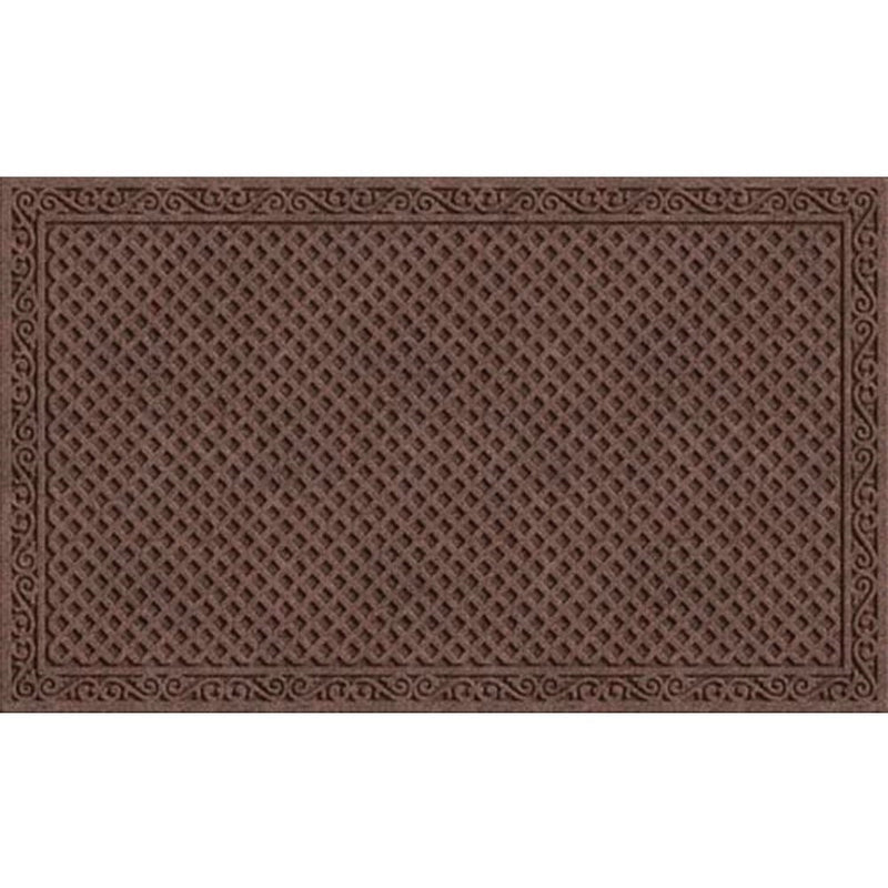 Apache Mills Textures Iron Lattice Entrance Mat, Walnut, 18-Inch By 30-Inch