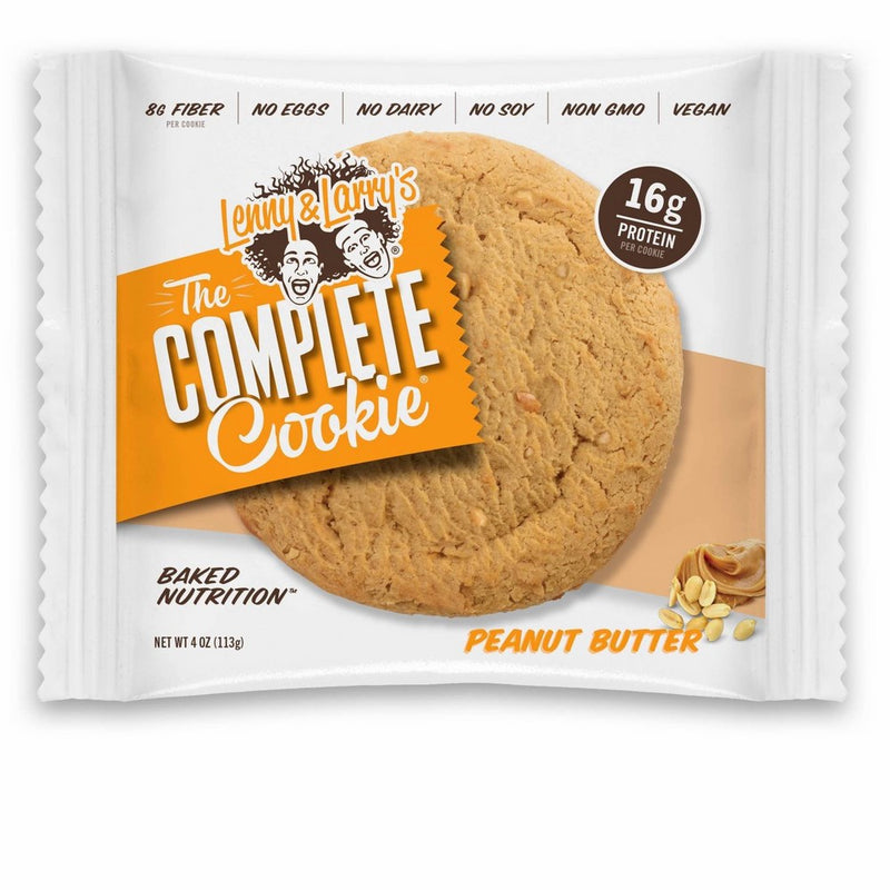 Lenny & Larry's The Complete Cookie, Peanut Butter, Soft Baked, 16g Plant Protein, Vegan, 4-Ounce Cookies (Pack of 12)