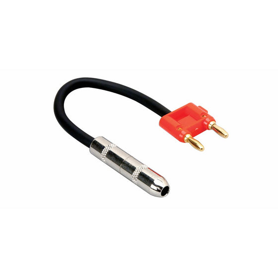 Hosa BNP-116RD 1/4 inch TS to Dual Banana Speaker Adaptor Cable, 6 inch