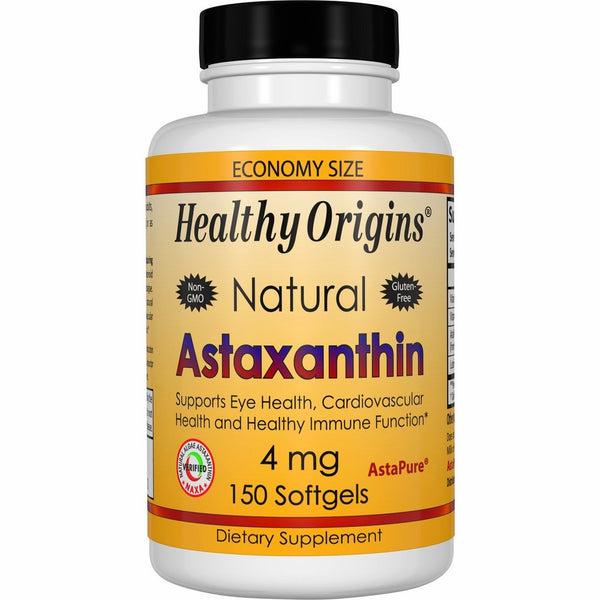 Healthy Origins Astaxanthin (AstaPure) 4 mg, 150 Softgels