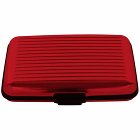 Trademark Home 82-1564 Aluminum Credit Card Wallet RFID Blocking Case, Red