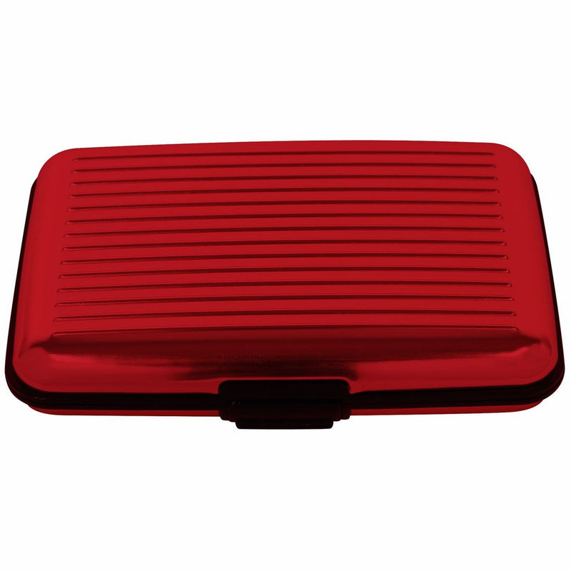 Trademark Home 82-1564 Aluminum Credit Card Wallet RFID Blocking Case, Red