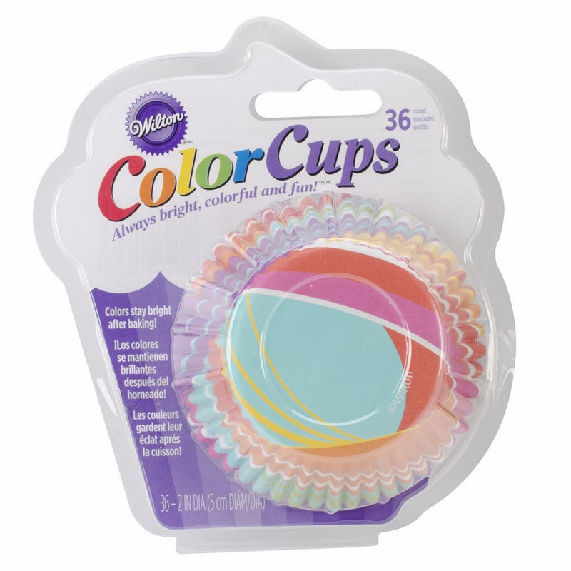 Wilton 415-0626 36-Pack Color Baking Cup, Standard, Stripes Rainbow