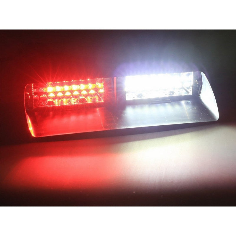 Jackey Awesome Car 16-led 18 Flashing Mode Emergency Vehicle Dash Warning Strobe Flash Light (Red & White)