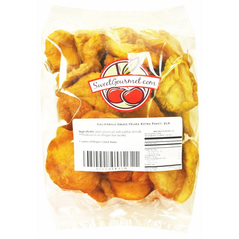 Fancy Dried Fruits- Sun Dried California Pears, 2 lb
