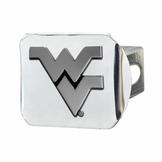 FANMATS15055NCAA West Virginia University Mountaineers Chrome Hitch Cover