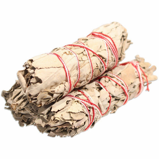 White Sage Smudge Sticks - Each Stick Approx. 4" Long - Pack of 3