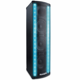 Numark Lightwave | 2-Way DJ Speaker with Beat Sync'd LED Lights (200W Class D Power)