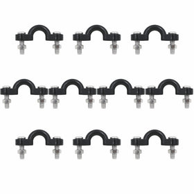 10 Pcs Nylon Bungee Deck Loops Tie Down Pad Eye for Kayaks, Canoes or Boats with Scrws and Nuts