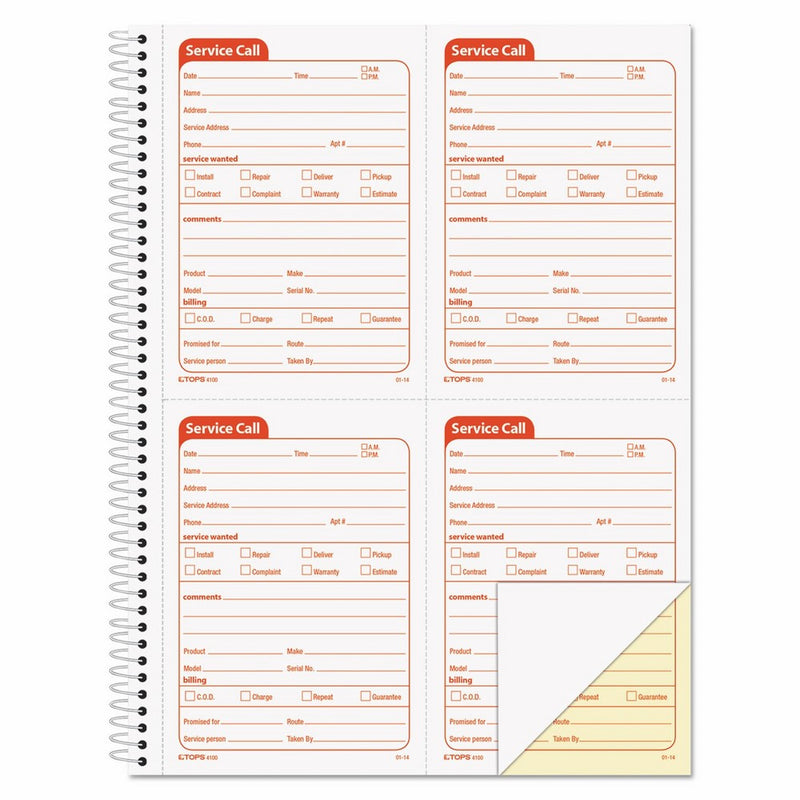 TOP4100 - Service Call Book