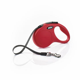Flexi New Classic Retractable Dog Leash (Tape), 16 ft, Small, Red