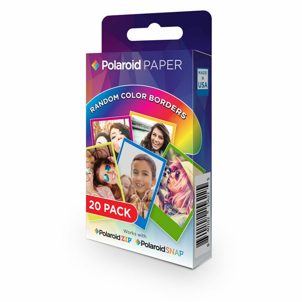 Polaroid 2x3 inch Rainbow Border Premium ZINK Photo Paper TWIN PACK (20 Sheets)