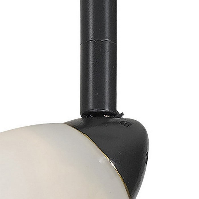 Metal Frame Glass Shade Track Light Fixture,Set of 4,White and Dark Bronze