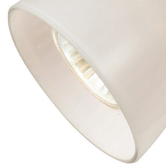 Metal Frame Glass Shade Track Light Fixture,Set of 4,White and Dark Bronze