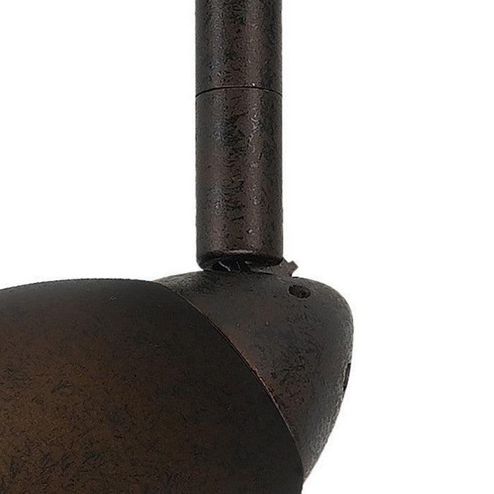 Rustic Round Metal Shade Track Light Head and Frame, Bronze