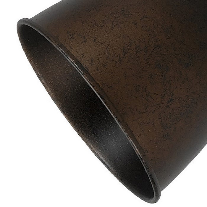 Rustic Round Metal Shade Track Light Head and Frame, Bronze