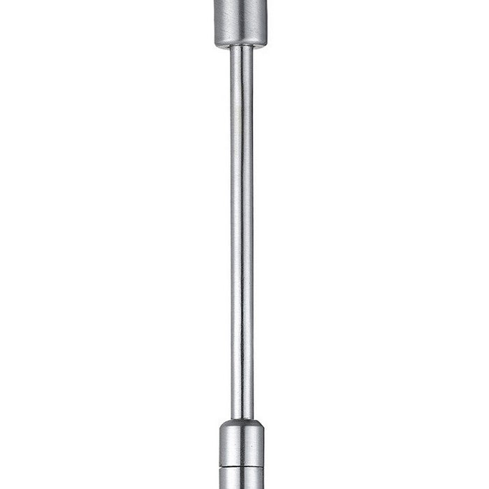 Flared Torch Design Rotational Track Light Head with 6 inch Stem, Silver