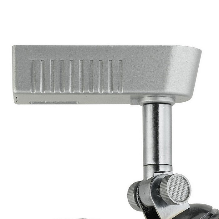 Spotlight Design Rotational Track Head with 4 Leaf Door Flippers, Silver