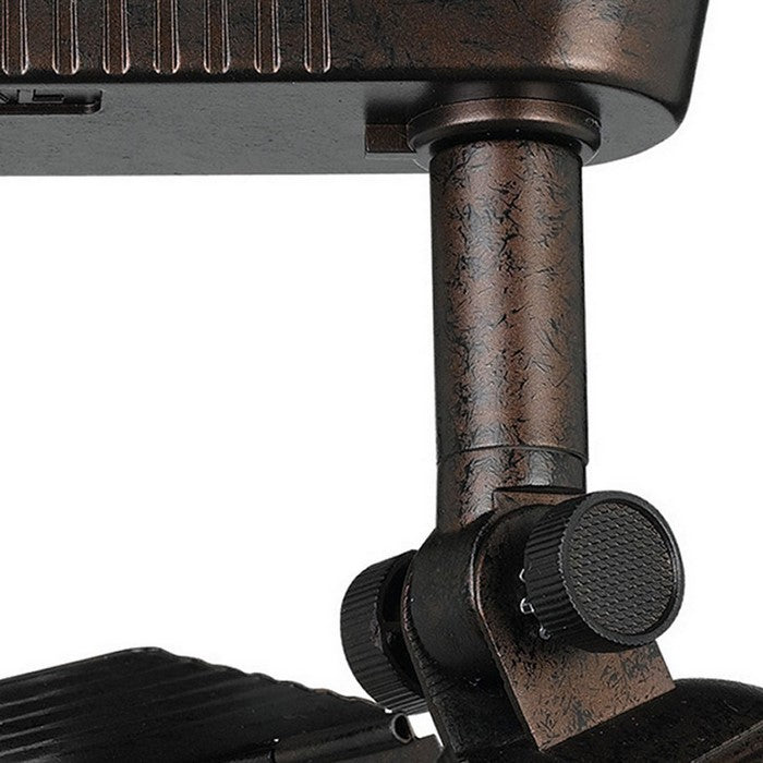 Spotlight Design Rotational Track Head with 4 Leaf Door Flippers, Bronze
