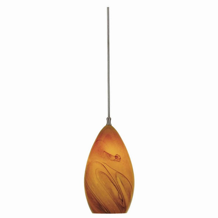 Transitional Pendant Lighting with Glass Shade,Set of 4, Orange and Chrome