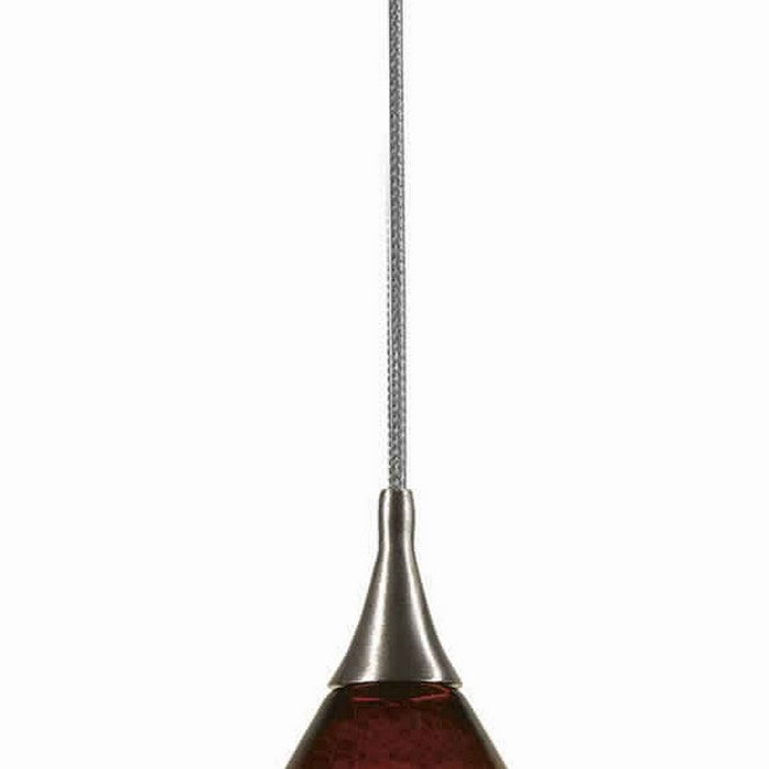 Transitional Glass Shade Pendant Lighting with Cord, Orange and Chrome