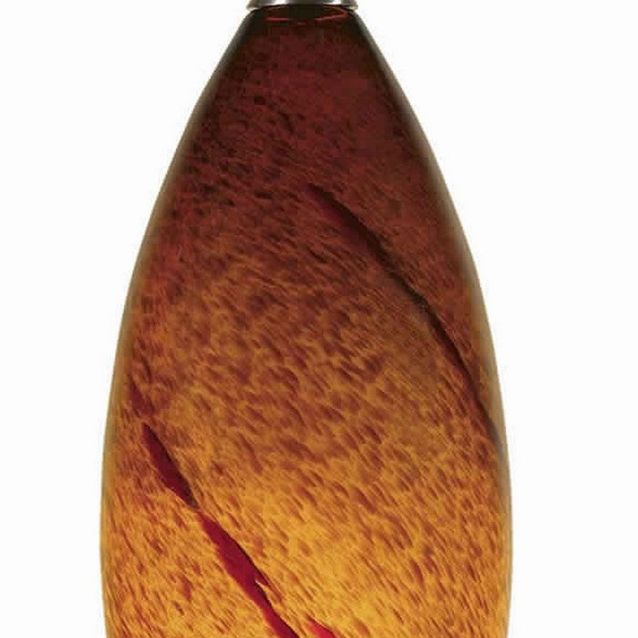Transitional Glass Shade Pendant Lighting with Cord, Orange and Chrome