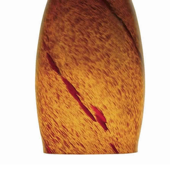 Transitional Glass Shade Pendant Lighting with Cord, Orange and Chrome