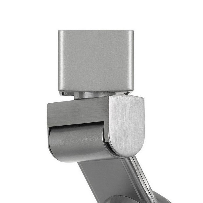 12W Integrated LED Track Fixture with Polycarbonate Head, Silver and Black