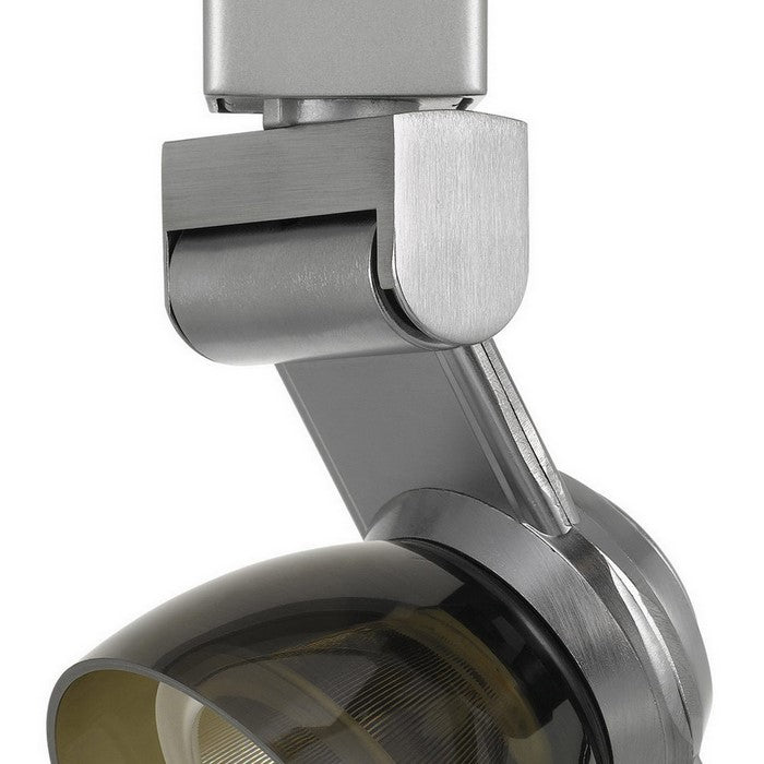 12W Integrated LED Track Fixture with Polycarbonate Head, Silver and Black