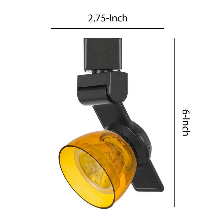 12W Integrated LED Track Fixture with Polycarbonate Head, Black and Yellow