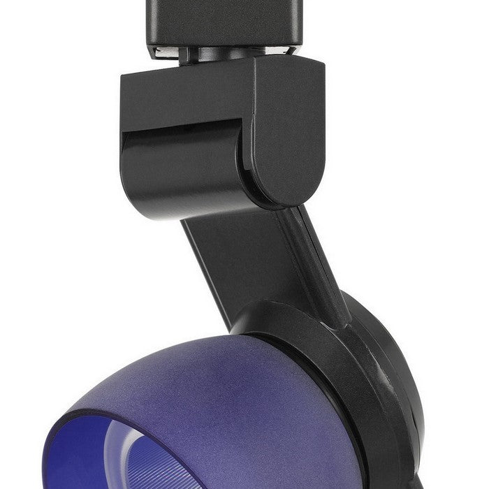12W Integrated Metal and Polycarbonate LED Track Fixture, Black and Blue