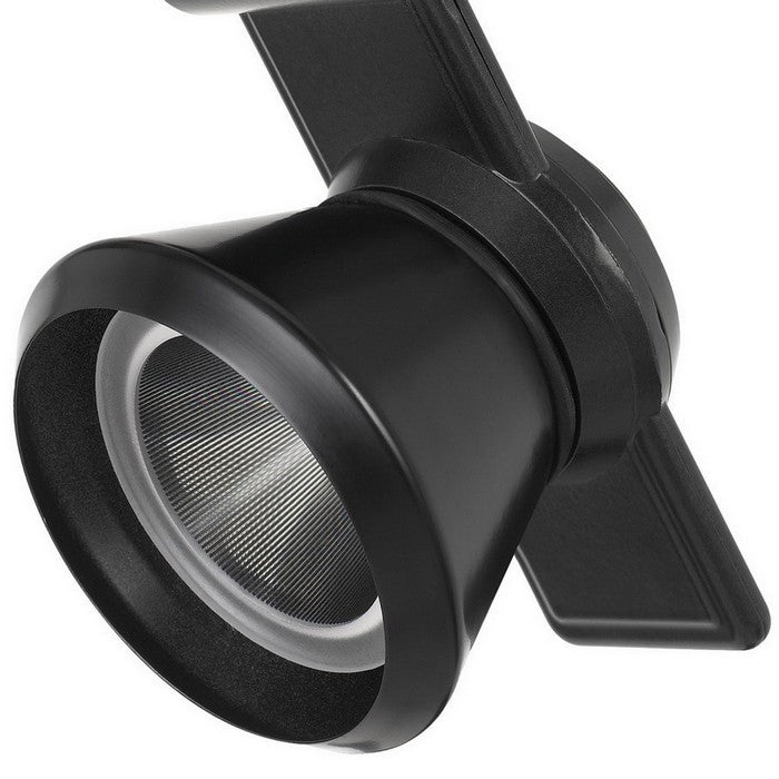 12W Integrated Dimmable LED Metal Track Fixture with Cone Head, Black