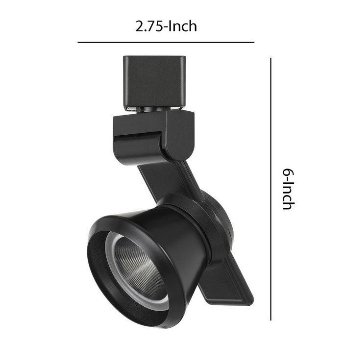12W Integrated Dimmable LED Metal Track Fixture with Cone Head, Black