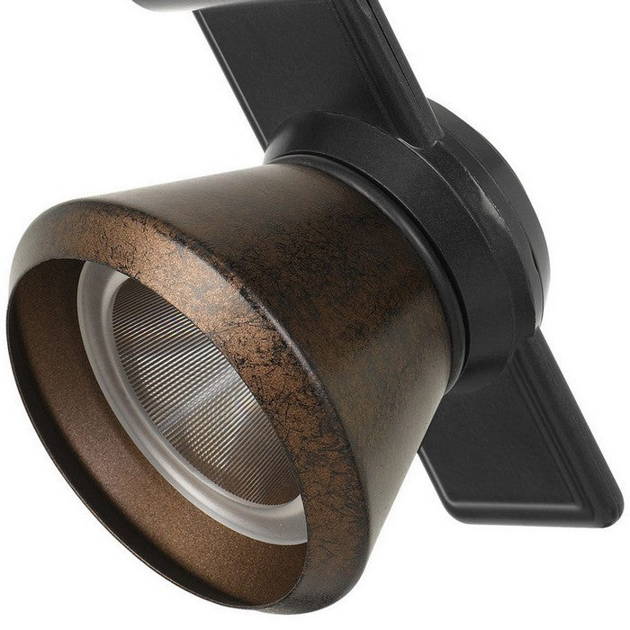 12W Integrated LED Metal Track Fixture with Cone Head, Black and Bronze