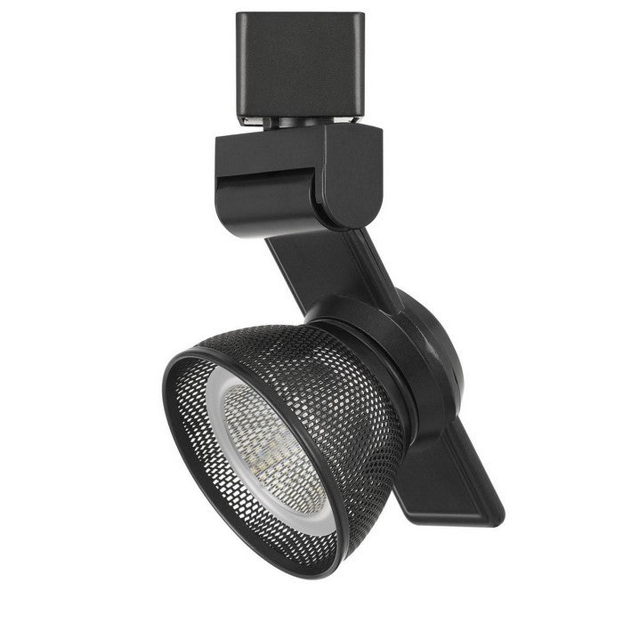 12W Integrated LED Metal Track Fixture with Mesh Head, Dark Black